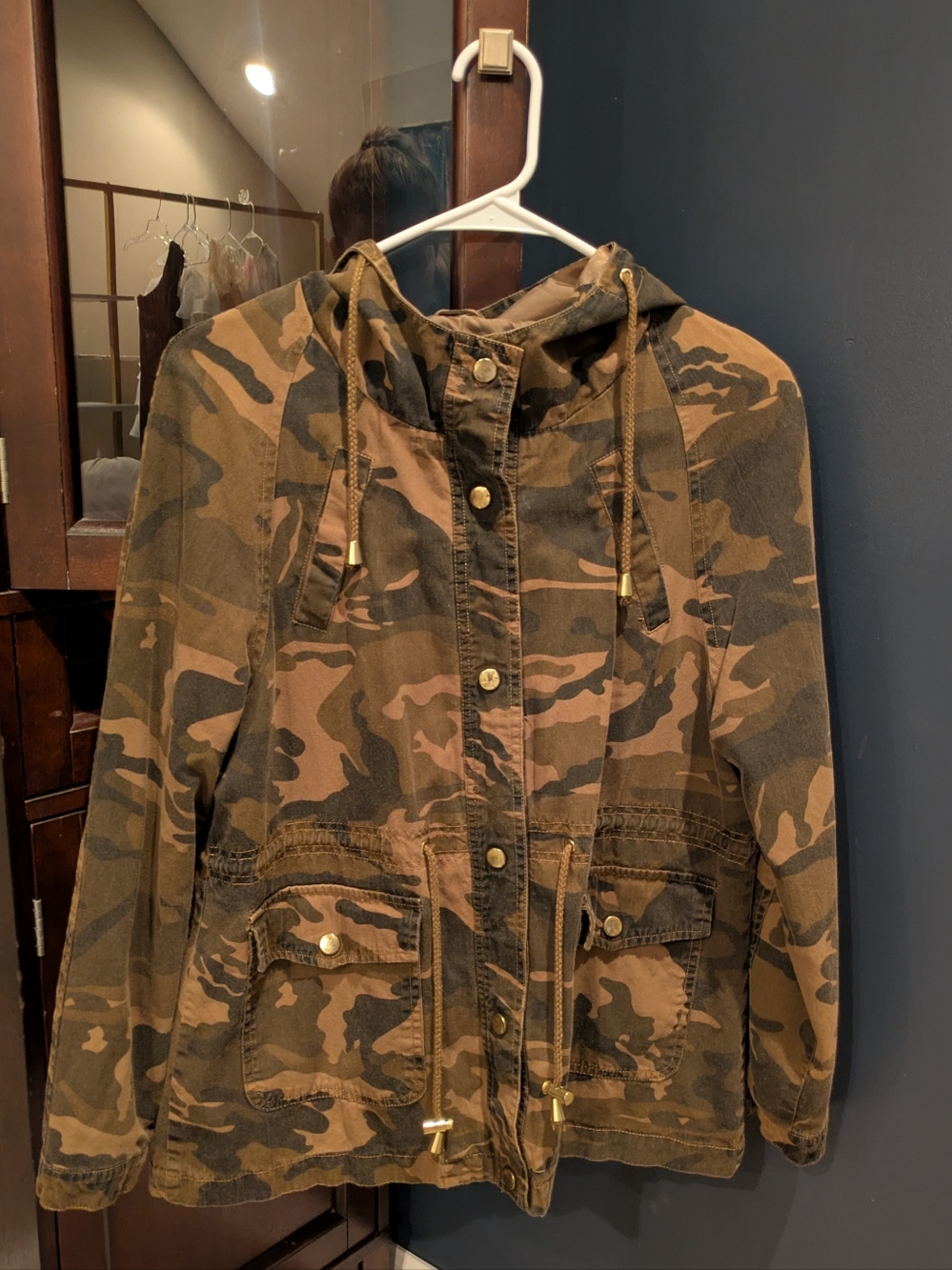 Camo Hooded Utility Jacket - Women